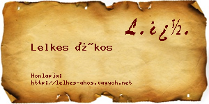Lelkes Ákos névjegykártya